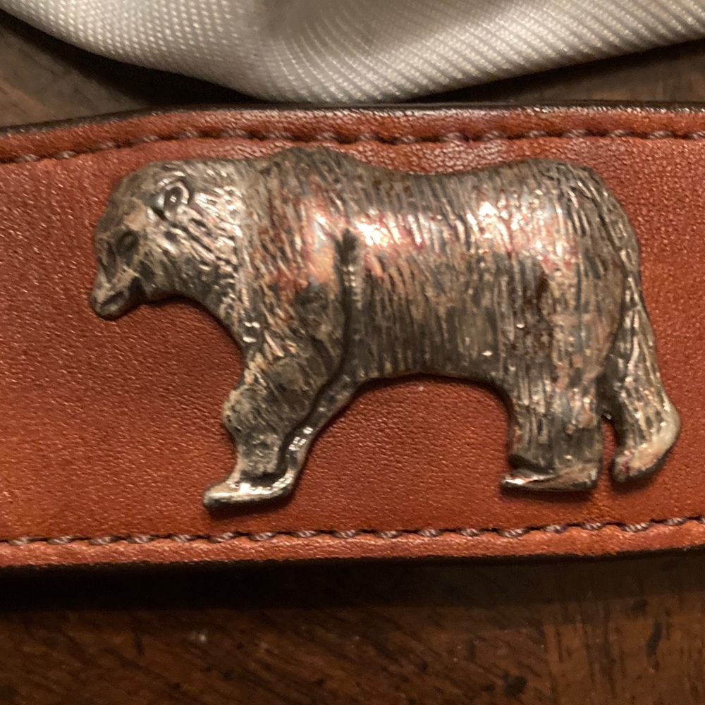 Honest by Brighton VINTAGE (1992)  “Endangered Species” Brown Leather Belt. - Picture 15 of 16